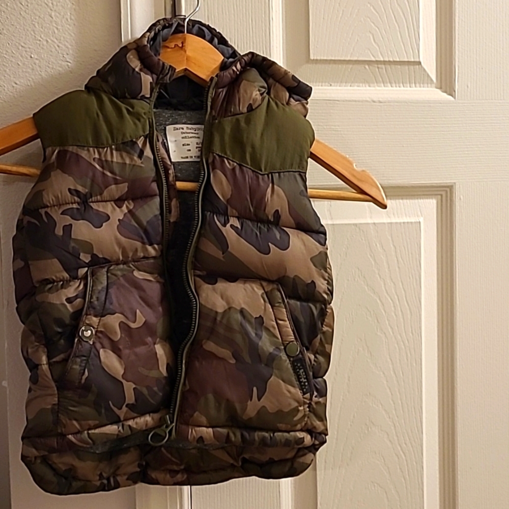 Toddler Camo Hoody Vest ZARA